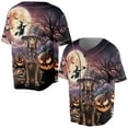 thumbnail image 3 of Spooky Halloween Night Witch Chesapeake Bay Retriever Glowing Pumpkins All Over Print 3D Baseball Shirt Chessie Dog Lover Softball Sport - 12015, 3 of 6