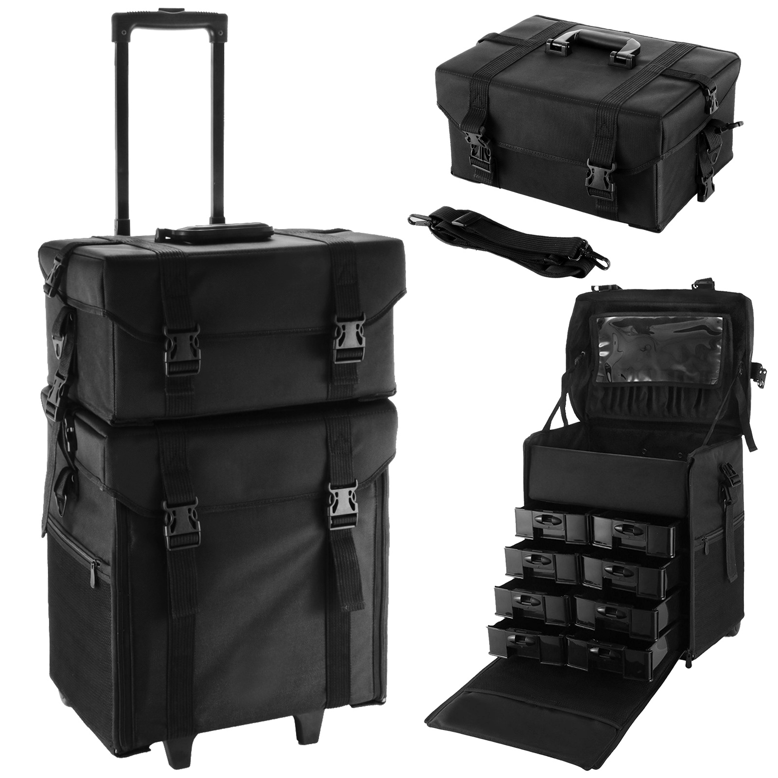 Tool Storage Organizer Tool Box Protective Equipment Hard Case Trolley Rolling