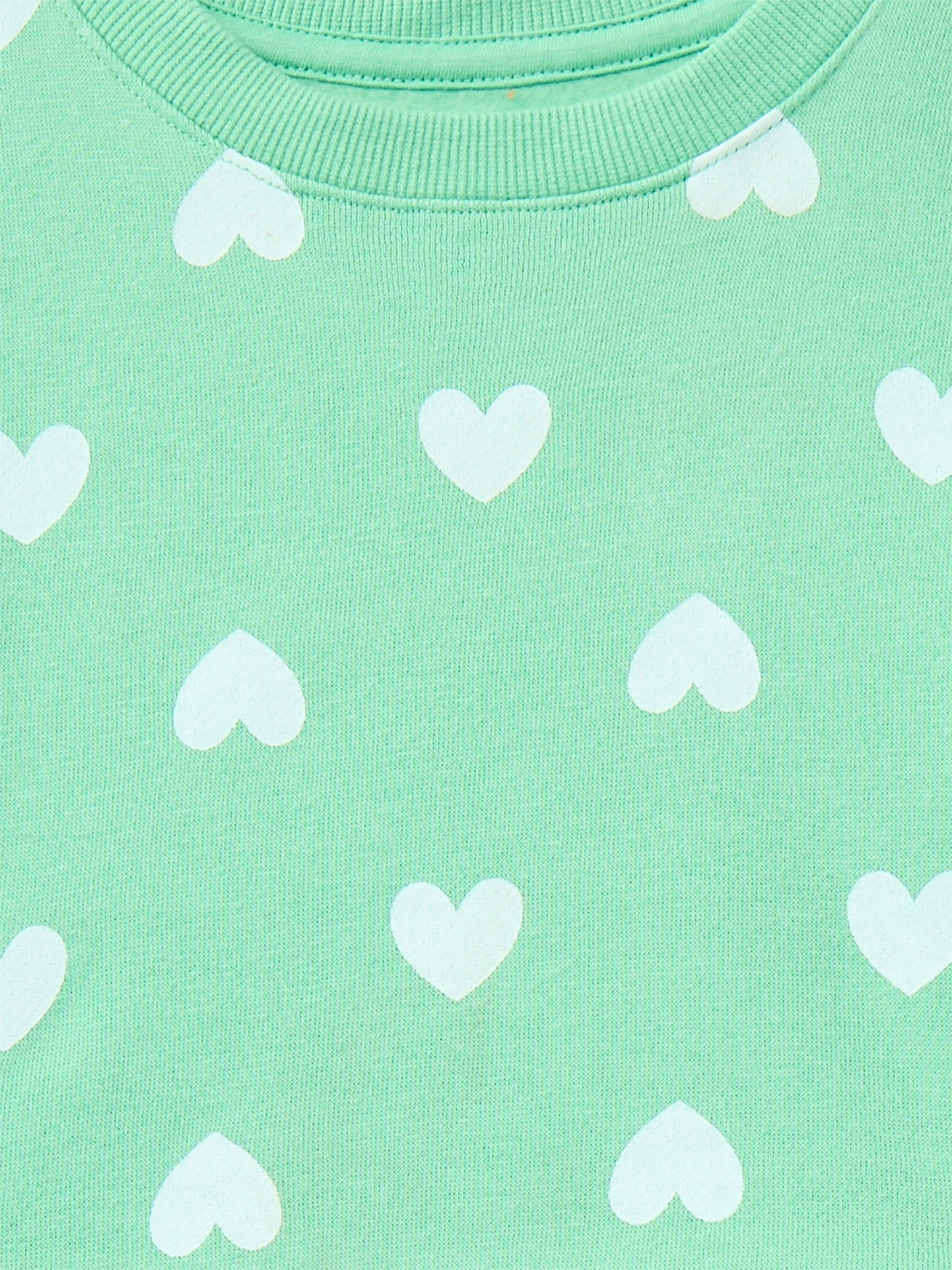 Wonder Nation Baby Girl Fleece Top & Pant, 2-piece Outfit Set, Sizes 6-24 Months