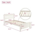 thumbnail image 6 of Gzxs Modern Twin Size Platform Bed Wooden Bed Frame with Headboard, Footboard, White, 6 of 9