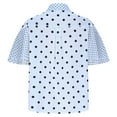 thumbnail image 4 of Summer Shirts for Women Polka Dot V Neck Button T-Shirt Loose Fit Casual Business Work Blouse Basic Tee, 4 of 6