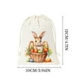 thumbnail image 2 of Easter Linen Drawstring Gift Bags With Bunny Ears & Egg Patterns, Reusable Bags With Double Drawstrings For Easy Opening/Closing, Holds Candies, Gifts, Party Favors For, 2 of 2