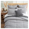 thumbnail image 3 of YOSITiuu - Mills Waffle Grey Pewter Comforter Set - Full/Queen Comforter + Two Standard Pillow Cases - Grey Pewter Waffle Weave - Comforter (90 x 94in.) and Pillow Case (26 x 20in.) - Cotton, 3 of 6