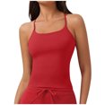 thumbnail image 2 of Boovnll Camisoles pour Femmes, Camisoles à Manches Courtes Unies à Col Rond pour Femmes, Débardeur pour Femmes, Débardeur à Bretelles Spaghetti, Camisole, 2 of 4