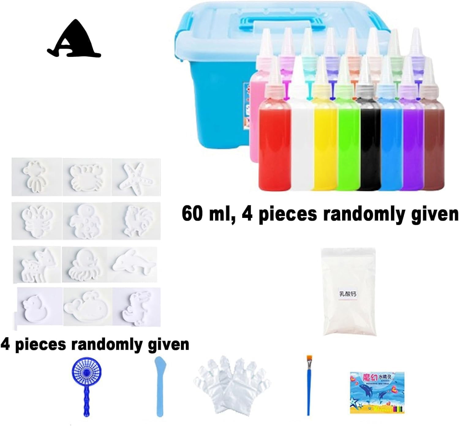 Magic Water Elf Toy Kit,Magic Water Kit,Creative Magic Water Toy Creation Kit,Handmade Glow Color Water Animal Set Water Gel Kit with Magic Gels and Sea Creature Molds for Kids