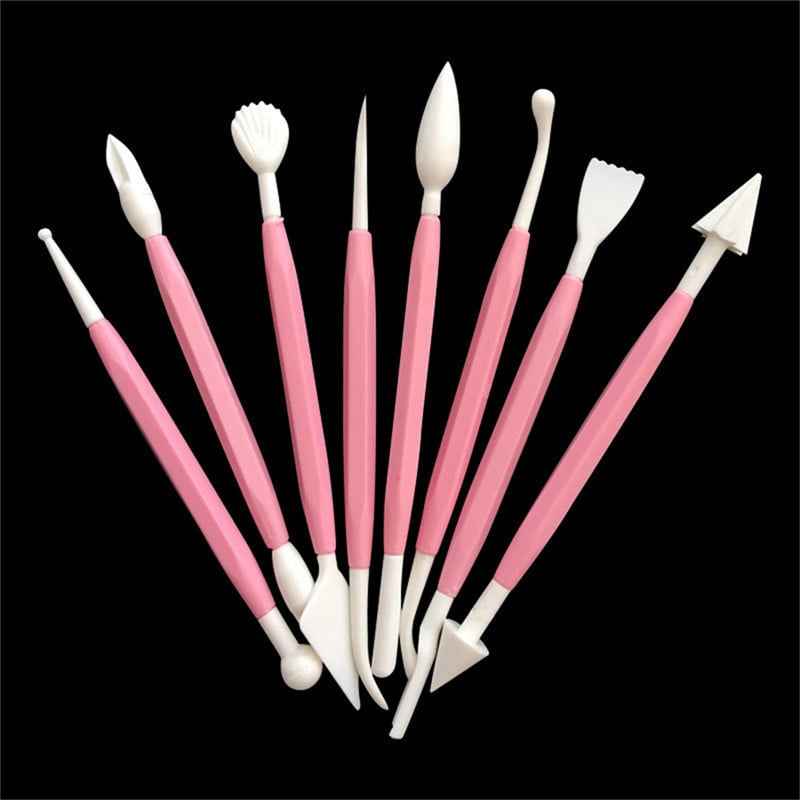 8pcs/set Kids Favorite Polymer Clay Tools Plastic Tools For Shaping ClayToys  GG 