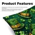 thumbnail image 2 of Saint Patrick's Day Pillow Covers Inserts, Decorative Pillows, Throw Pillows with Unique Patterns for Home Décor - Set of 2 in 16x16, 18x18, or 20x20 inches, 2 of 6