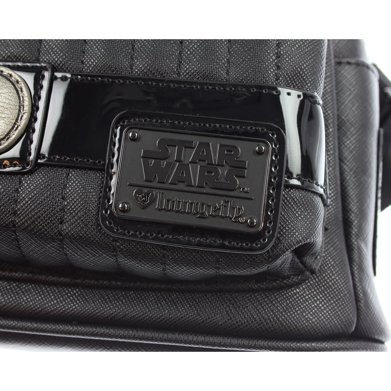black leather star wars backpack Imperial Expedition Loungeflys Star Wars Darth Vader Mini Backpack is made of vegan leather (polyurethane) Galactic Empire Backpack by Heroes
