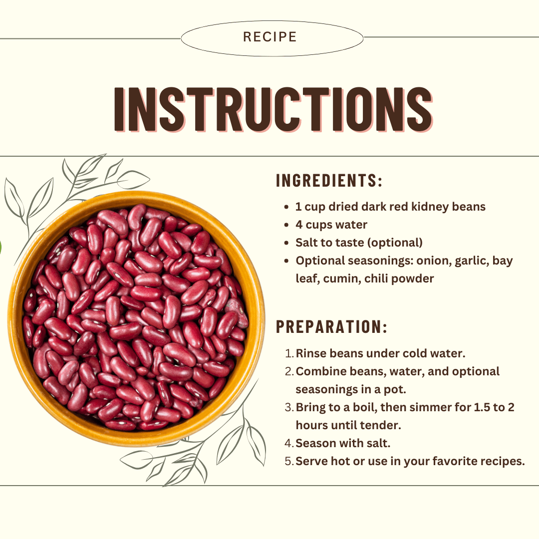 Organic Dark Red Kidney Beans, 1 lb. (6 pack) - Mountain High Organics