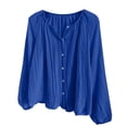 thumbnail image 3 of Sun Protection Shirt Beach s for Women Outdoor Hiking Running Summer Shirts for Women Lightweight Full Zip Long Sleeve Active Shirts,Blue,L, 3 of 8