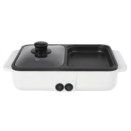 

MIDUO Kitchen 2 in 1 Electric Hot Pot Smokeless BBQ Grill Non-Stick Frying Pan