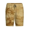 thumbnail image 4 of Easygdp Retro Palm Tree Men's Short Pajama Pants, Sleep Shorts, Household Pants, Casual Pants with Pockets - Medium, 4 of 9