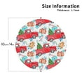thumbnail image 3 of Disketp Watercolor Red Truck And Fir Tree Funny Coasters,6 Pcs Leather Coasters With Holder, Perfect Housewarming Hostess Gifts,Protect Furniture From Water Marks Scratch And Damage, 3 of 9