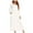 White, variant on Puntoco Plus Size Long Sleeve Women's Long Sleeve Dress Square-Neck Mid-Calf Leisure House Wear White 10(XL)