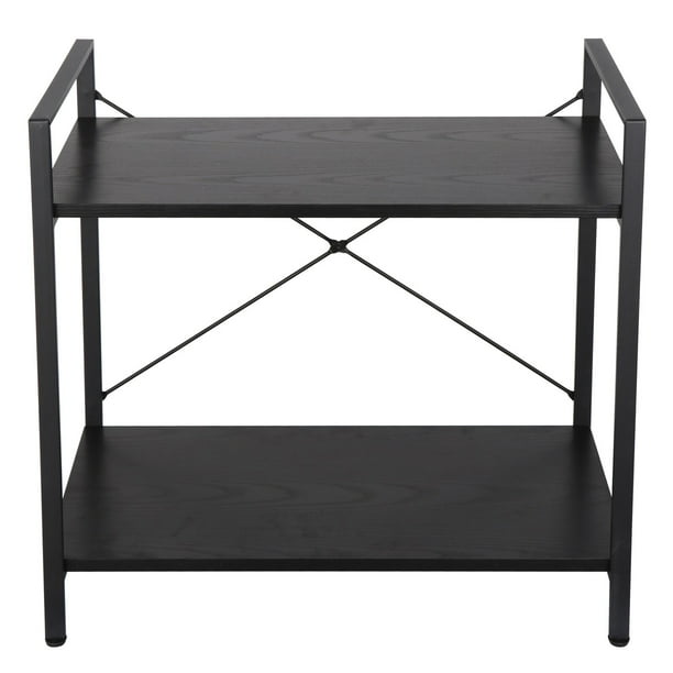 2 Shelf Metal Bookcases Storage Unit Rack Organizer Holder Bookshelf Display