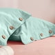 thumbnail image 5 of Fundas de almohada estilo lino de 74 x 48 cm, protectoras de almohada tejidas con cierre de botón, fundas de almohada suaves y transpirables para dormir, fundas de almohada decorativas de tamaño, 5 of 6