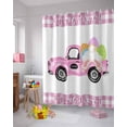 thumbnail image 5 of Easter Shower Curtain Easter Eggs Truck Shower Curtains for Bathroom Decor Bunny Tail Check Plaid Bath Curtains Sets for Spring Easter Bathroom Decor Fabric Waterproof Small Stall 36" X 72", 5 of 6