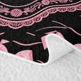 thumbnail image 5 of Catabedysis Pink Monogram T Bed Spread Queen,Cute Bows Queen Coverlet Set For Girls,3 Pieces, 5 of 7
