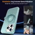 thumbnail image 5 of Allytechgroup iPhone 14 Plus Case Magnetic, Compatible with Magsafe & Car Mount Adjustable Stand Ring Holder Heavy Duty Shockproof Anti-Scratch Matte Phone Case for iPhone 14 Plus, Blue, 5 of 7