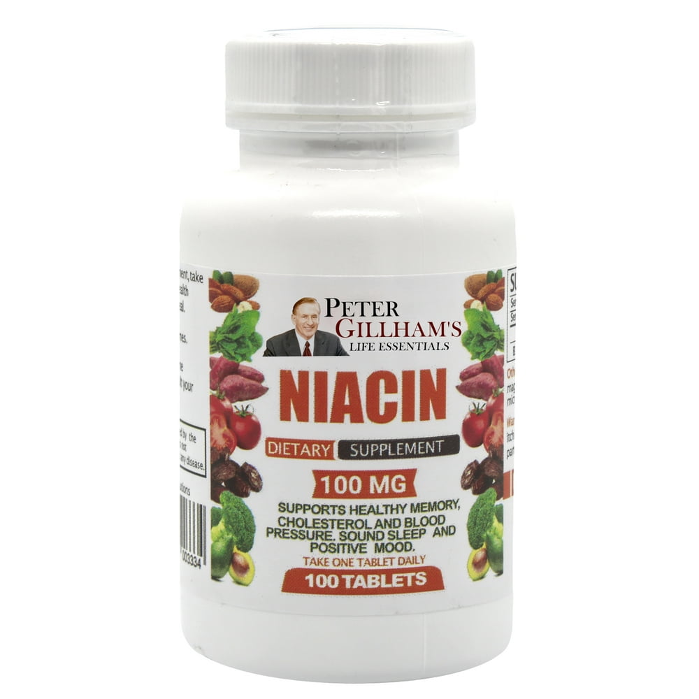 Niacin, Vitamin B3 100mg 100 tablets Peter Gillham’s Life Essentials
