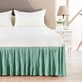 thumbnail image 4 of Home Soft Things Pleated Bed Skirt - 18" drop Length - Birdsong Aqua - King (78" x 80" + 18"), 4 of 6