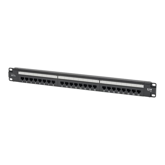 Tripp Lite N052-P24 Cat5e 24 Port(s) Network Patch Panel - Black