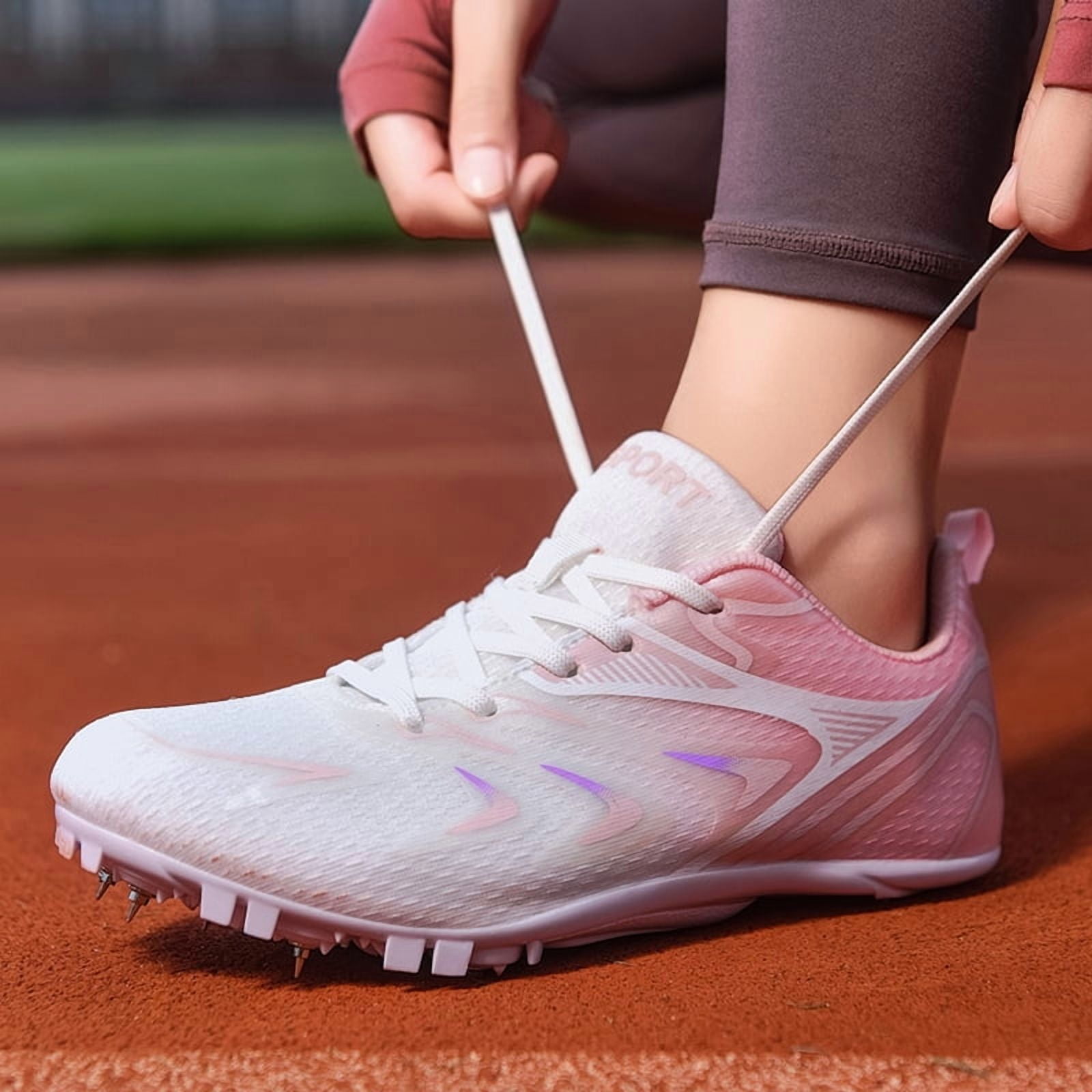Mens Womens Boys Girls Spikes Athletics Racing Running Shoes Track and Field Sneaker