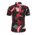 thumbnail image 3 of Vedolay Short Sets Men Men's Short Outfits 2 Piece Summer Short Sleeve Shirt and Shorts Set,Red M, 3 of 5