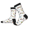 thumbnail image 2 of Sigee happy new year Raccoon for Contrast Design Crew Soft Moisture-Wicking Socks Crew Casual Athletic Stretchy Loose Socks, 2 of 7