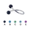thumbnail image 1 of Twister Barbell With Colored Balls, 16 Ga,9/16" (14Mm),Purple - E, 1 of 1