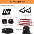 thumbnail image 3 of Resistance Bands Exercise With Handles/ankle Cuffs/belt,for Training At Home Full Body Fitness Black, 3 of 5