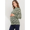 thumbnail image 2 of Mock Neck Geo Print Maternity Top, 2 of 3
