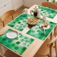 thumbnail image 5 of St. Patrick's Day Placemats Set of 4 Watercolor Botanical Green Clovers Place Mats Indoor Wipeable Table Mats Washable Cloth Dining Table Placemats for Kitchen Holiday Party Home Decor 13x19 Inch, 5 of 9