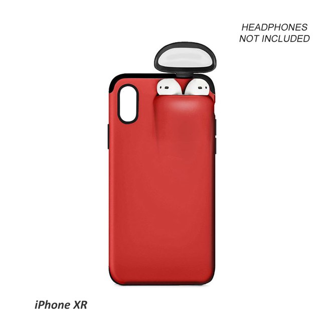 Reemplazo de la caja del soporte del auricular de la cubierta protectora de los auriculares inalámbricos del teléfono para el iPhone XR Yuarrent EL4374-26B