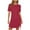 A225 Red-Tshirt Dress Women, variant on Cotton T Shirt Dress Women Slim Fit Mini Bodycon Dress Side Ruched Adjustable Drawstring Crewneck Short Sleeve Everyday Sundresses XXL