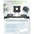 thumbnail image 3 of Treadmill Desk Attachment, Universal Treadmill Laptop Holder Adjustble Height Width, Aluminum Laptop Stand for Treadmill with Tray Black, 3 of 5