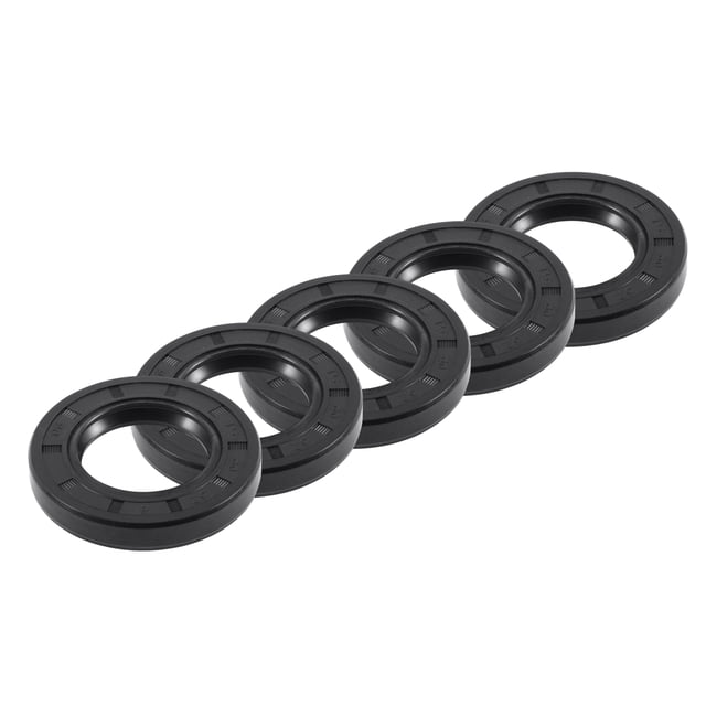 Sello de Aceite Universal TC Doble Labio con Resorte de Acero 30x52x8mm Alta Presión Caucho NBR Negro 5pcs