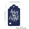 thumbnail image 5 of Inkdotpot Pack Of 100 Real Silver Foil Paper Tags Merry And Bright Christmas Favor Hang Tags, 5 of 6
