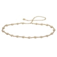 thumbnail image 2 of SmartBy Metal Waist Chain Flower Pearl Inlaid Belt for Women Adjustable Body Link Fashion Accessory Dress Belt Trouser Belt Women's Accessories, 2 of 6
