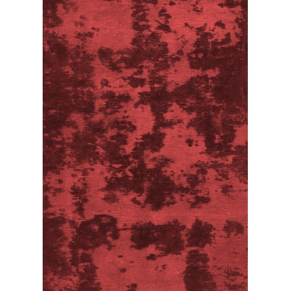 Ahgly Company Indoor Rectangle Abstract Red Modern Area Rugs, 2' x 3'