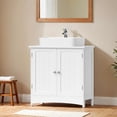 thumbnail image 2 of VASAGLE Armario de baño para Debajo del Lavabo Armario bajo Lavabo Armario de almacenaje 2 Puertas 2 Compartimentos Balda Ajustable en Altura Tamaño de 60 x 30 x 60 cm Blanco, 2 of 5