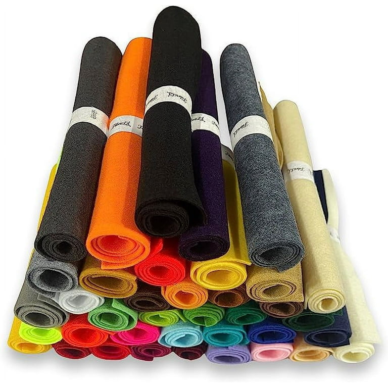 FabricLA Craft Felt Rolls 6 Pieces - 12 X 18 Inches Assorted Color  Non-Woven Soft Felt Material - Acrylic Felt Roll for DIY Craftwork, Sewing  and Patchwork - Color Visions