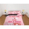 thumbnail image 2 of All I Need Is You Juego De Cama Rosa, Ropa De Dormitorio Girly, Funda Nórdica Y, 2 of 4
