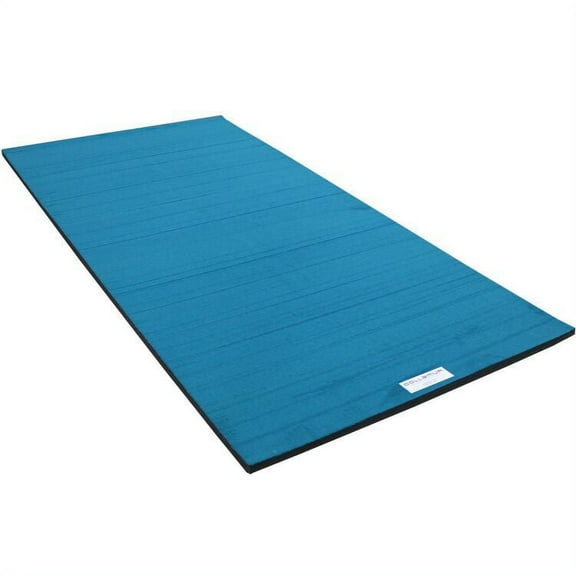 Dollamur 5'x10'x1-3/8" Gymnastics Mat, Teal, Carpeted Mat for Tumbling and Cheerleading, FLEXI-Roll®