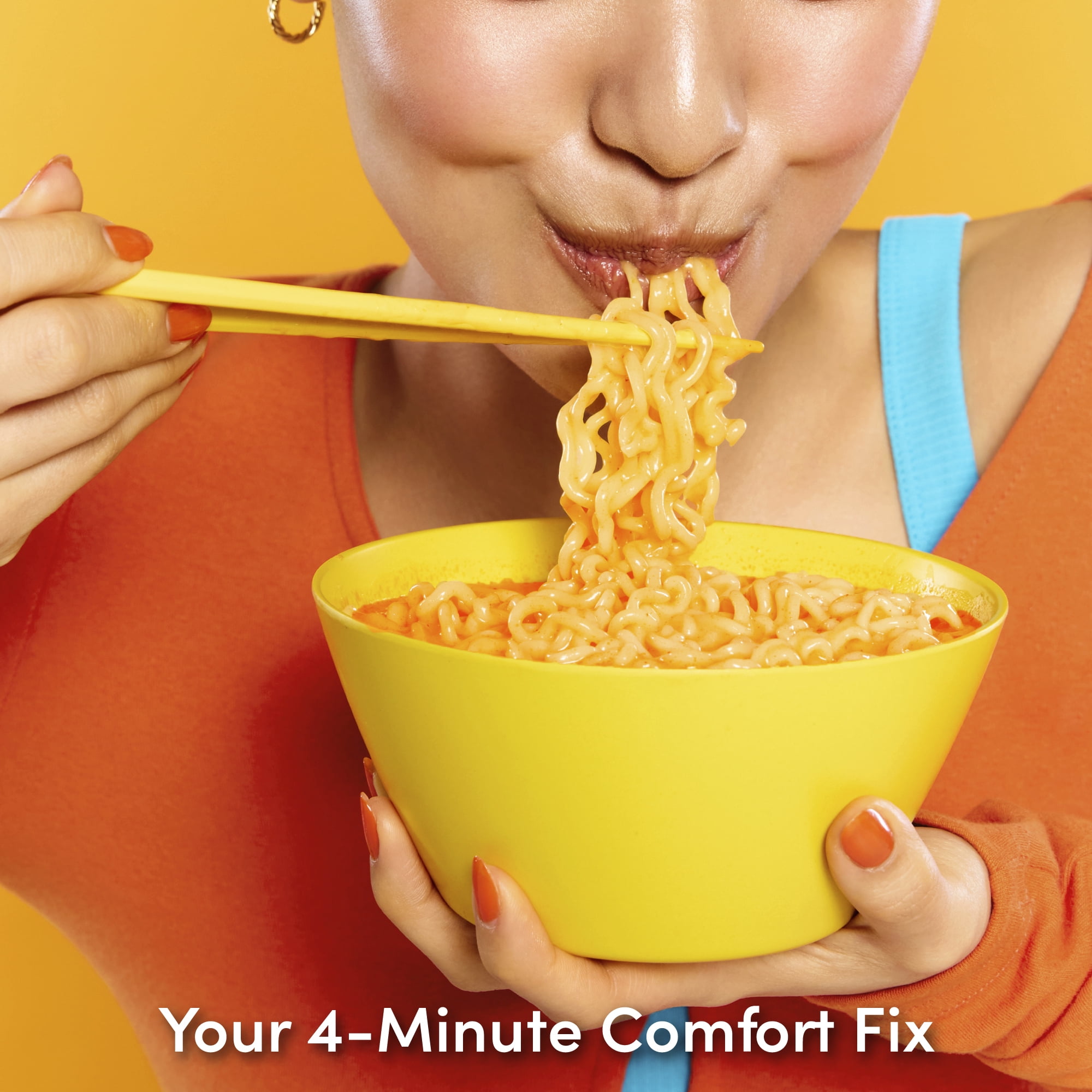 Cheesy Ramen Bowl (Pack of 6) – Spicy Flavor Bold, Creamy & Cheesy Korean Instant Bowl Noodles with a Spicy Kick, 3.17 oz