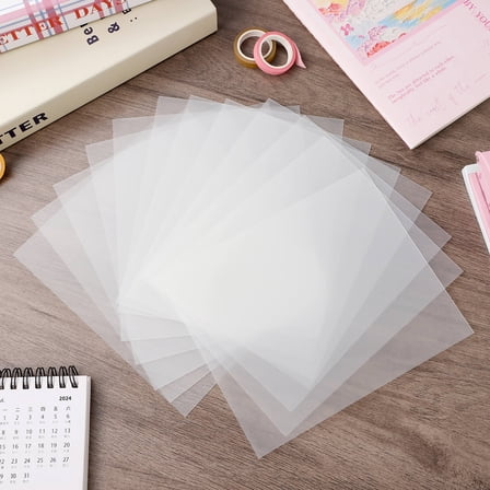 Milisten Back to School Blank Stencils Transparent 12Pcs 7.1x5.9In
