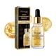 thumbnail image 1 of Suero facial de oro de 24 quilates, hidratante iluminador y antiedad con vitamina C, aceite hialurónico y de argán para manchas oscuras y líneas de expresión, potenciador de la piel coreano (30 ml), 1 of 5