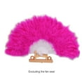thumbnail image 2 of Feather Fan Foldable Handheld Festival Decoration Square Dance Retro Style Show Down Colorful Fan, 2 of 5