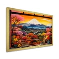 thumbnail image 2 of Designart "Window Views of Mount Fuji from Mountain Japan III" Landscapes Framed Wall Art Decor - Traditional Orange Japan Entryway Framed Wall Art, 2 of 6