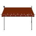 thumbnail image 4 of vidaXL Manual Retractable Awning with LED 98.4" Orange and Brown, 4 of 6